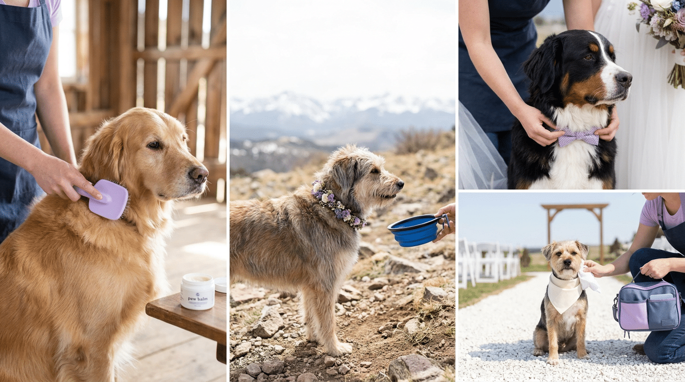 7 Wedding Dog Styling Secrets for Northern Colorado Mountain Ceremonies